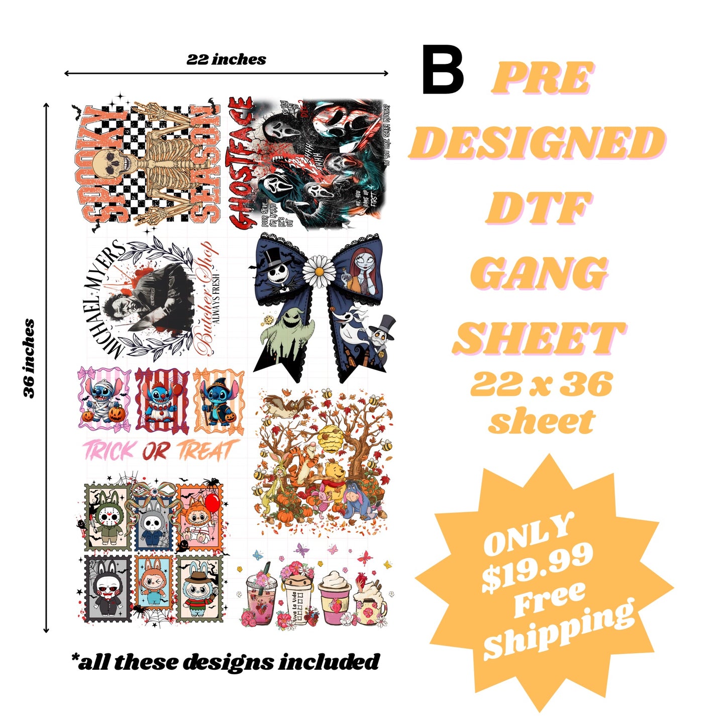 Pre Designed Gang Sheet
