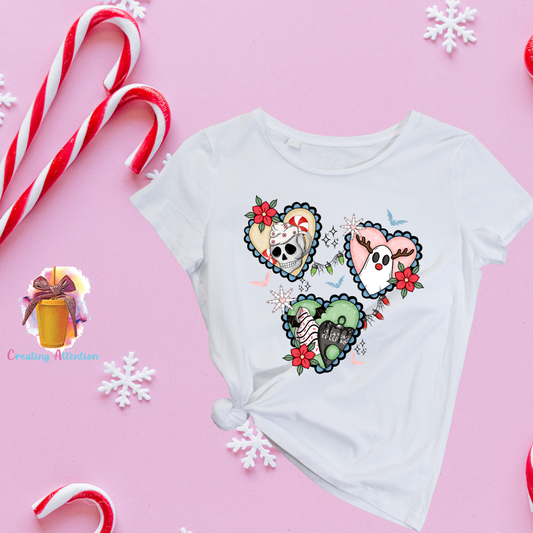 Christmas Spooky Hearts Shirt