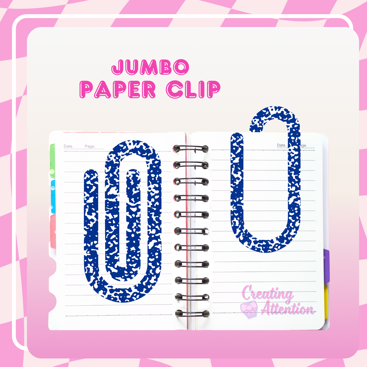 Composition Book Blue Jumbo Clip