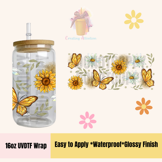 Butterfly Sunflower Wrap