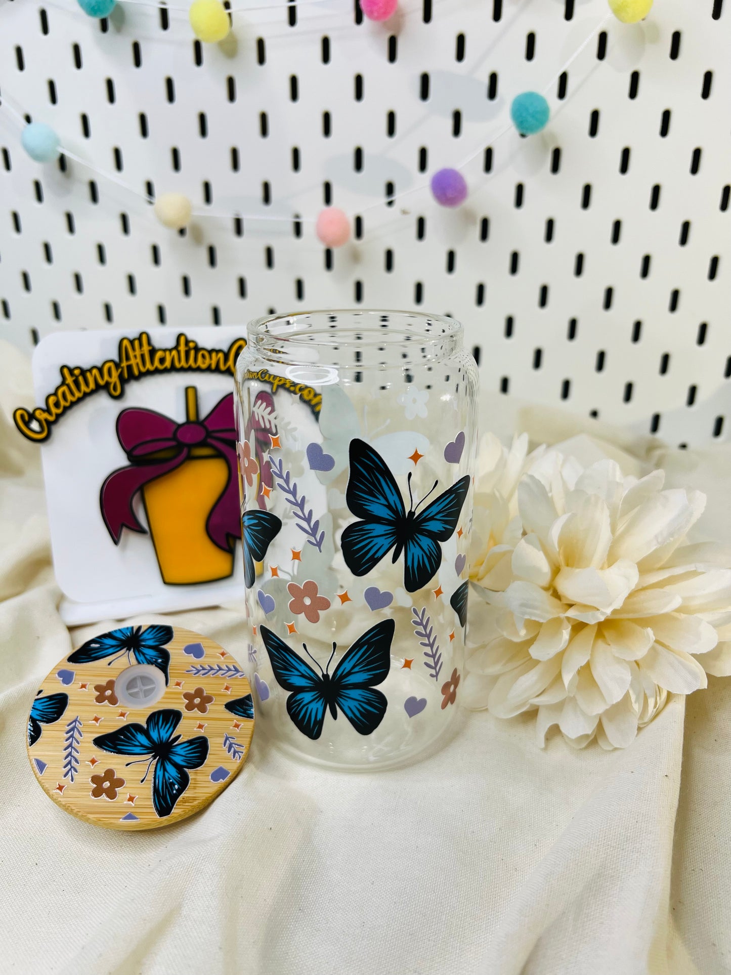 Butterfly Glass Cup