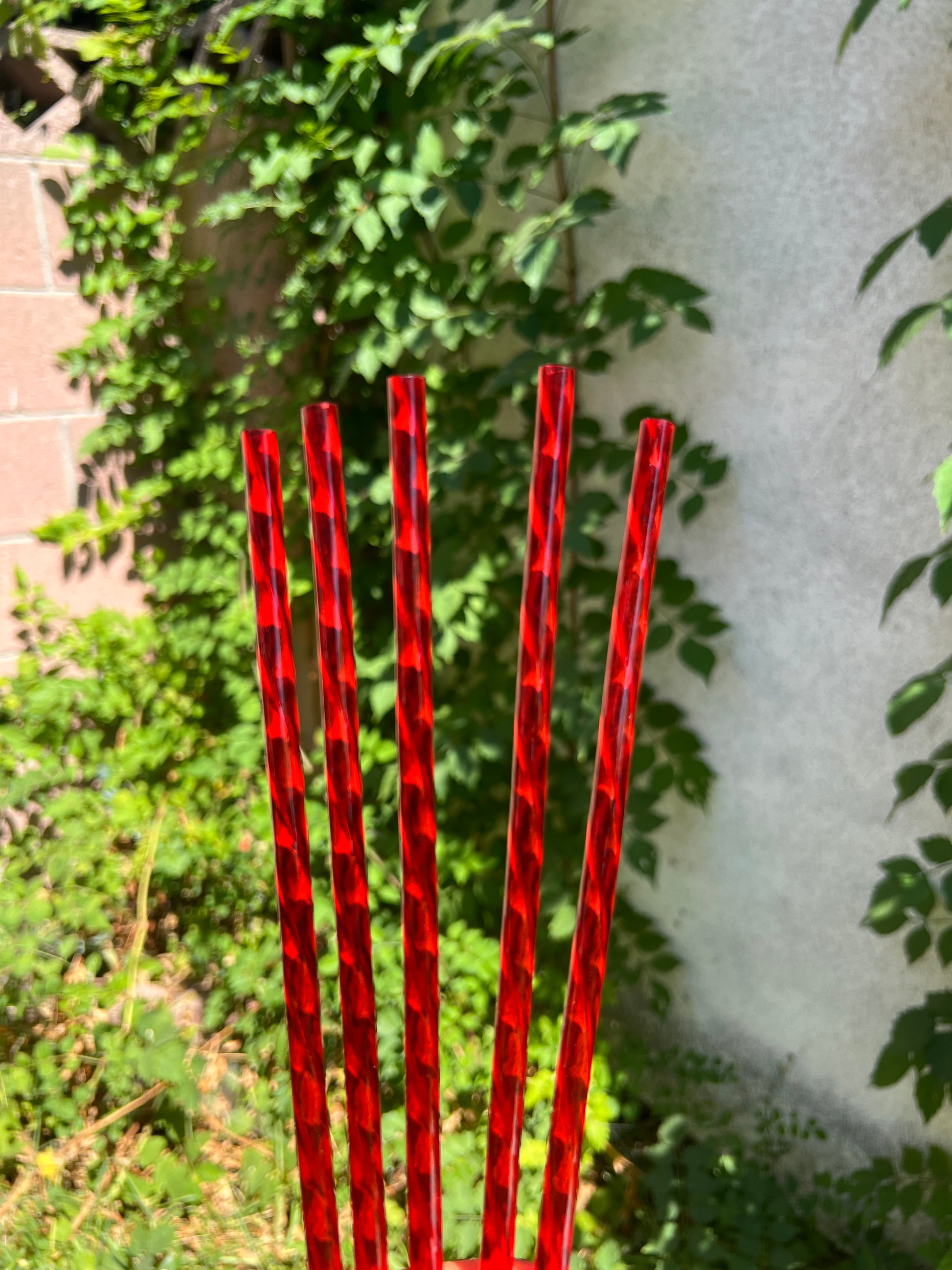 Red Acrylic Crystal Reusable Straws – Creating Attention